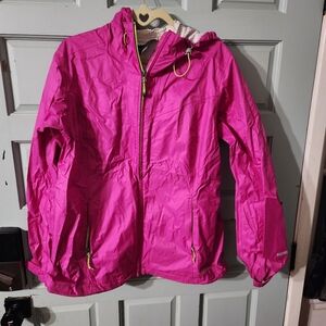 Eddie Bauer brand women’s rain coat size L pink color